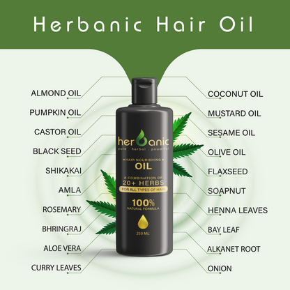 Herbanic Hair Nourishing Oil – 100% Natural Formula